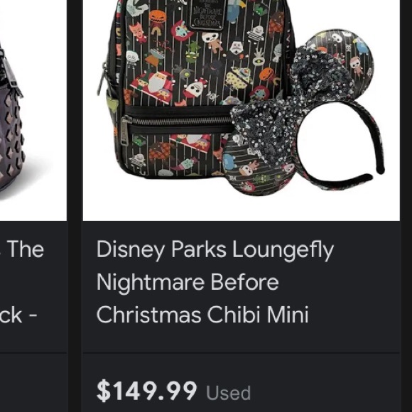 Disney Parks Loungefly Mini Backpack - The Nightmare Before Christmas - Picture 8 of 8